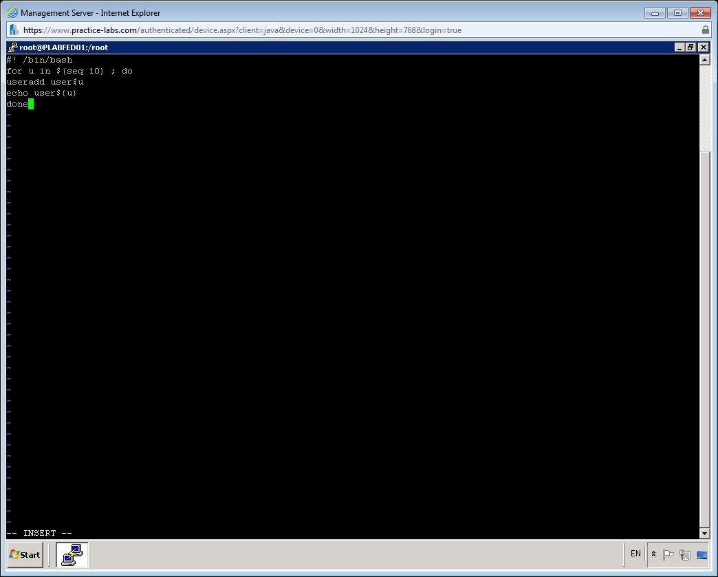 Practice Labs screenshot.